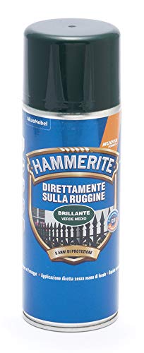 Hammerite Direttamente Sulla Ruggine Brillante Verde Medio 400 Ml Aerosol
