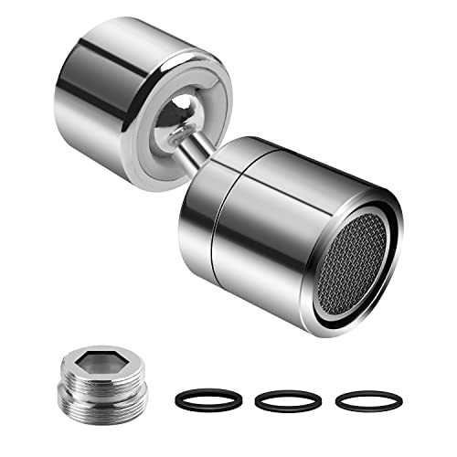 Kitchen Sink Tap Aerator Her Kindness 360° Swivel Tap Aerator Water Faucet, Dual Swivel Angle Changing Freely Tap For Kitchen Bathroom Taps With M22 E