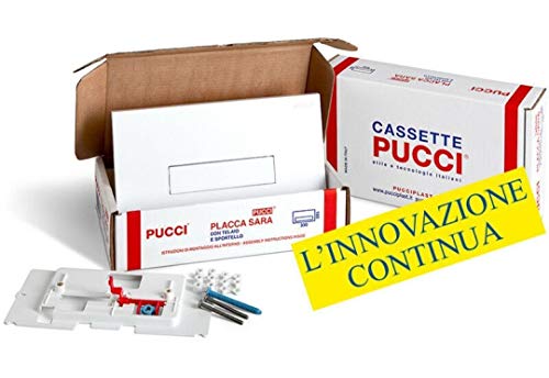 9660 Nuova Placca Pucci Sara (1 Pulsante) Cm 33X18 Spessore 12 Mm Con Telaio Porta Placca