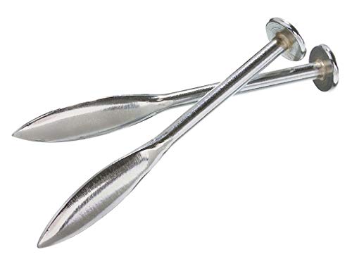 Footprint Line Pins Chiodi Per Mattoni - Set Di 2X160 Mm Chiodi Da Muro Resistenti Per Filo Da Muratore - Punte In Acciaio Al Carbonio Temprato Placca