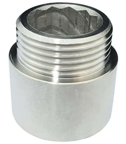 Aerzetix - C58485 - Raccordo Prolunga Unione Diritto Per Avvitare - Filettatura Maschio/Femmina 3/4" - Lunghezza 20Mm - In Metallo