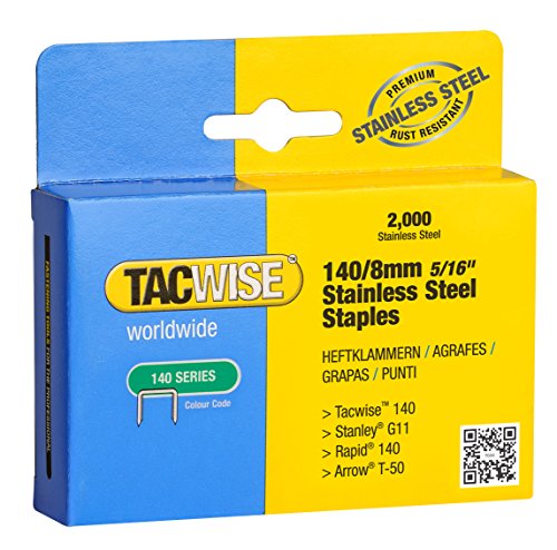 Tacwise 1216 Punti In Acciaio Inox Professionali, Tipo 140/8Mm, Confezione Da 2000