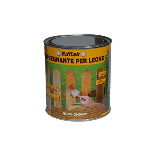 Veleca Impregnante Per Legno Edilak Ml 750 Noce Chiaro Inodore All'Acqua Noce