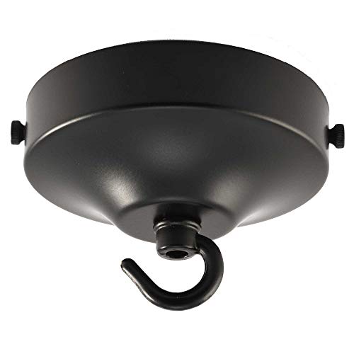 Elektek Rosone Lampadario Con Gancio, Concavo, Diametro 100 Mm - Per Il Montaggio Di Lampade E Lampadari - Finiture Metalliche E Verniciatura A Polver