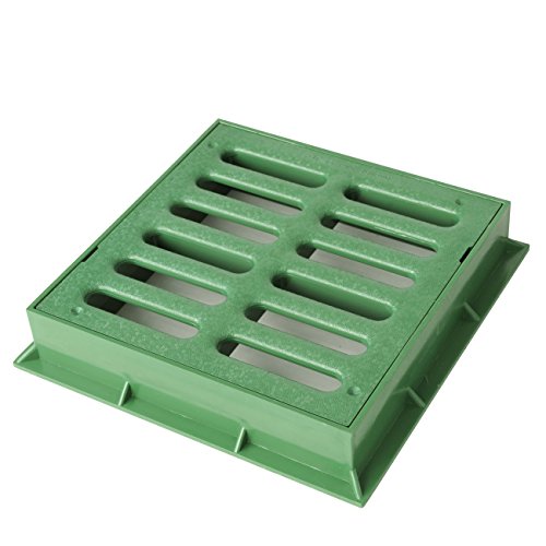 First Plast Tgnp20V Telaio Con Griglia Pedonabile In Pvc, Verde, 200X200 Mm