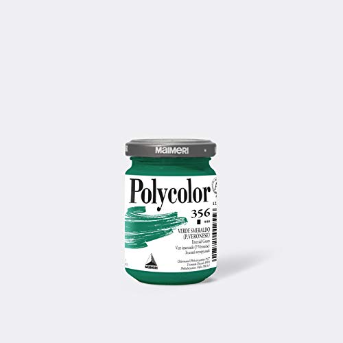 Maimeri Polycolor Vinylfarbe 140 Ml, Farbton Smaragdgrün (P. Veronese)