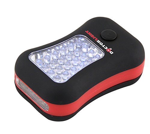 Doctorlight Velamp Dl101 Torcia 24 + 4 Led, Gancio, Calamita, Nero