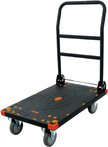 Beta C48P - Carrello Pieghevole Portapacchi 705X480X200 Mm, Con 4 Ruote In Polipropilene Rinforzato, Rivestimento Antiscivolo E Protezione Per Gli Spi
