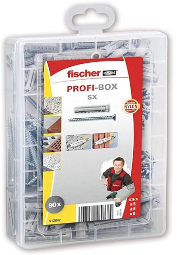 Fischer Assorted Case Sx 5/6/8 (Set Di Tasselli E 90 Viti) 512642, Grigio