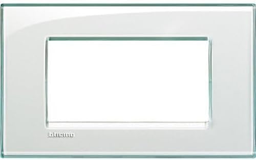 Bticino Livinglight Placca, 4 Moduli, Forma Rettangolare, Acquamarina