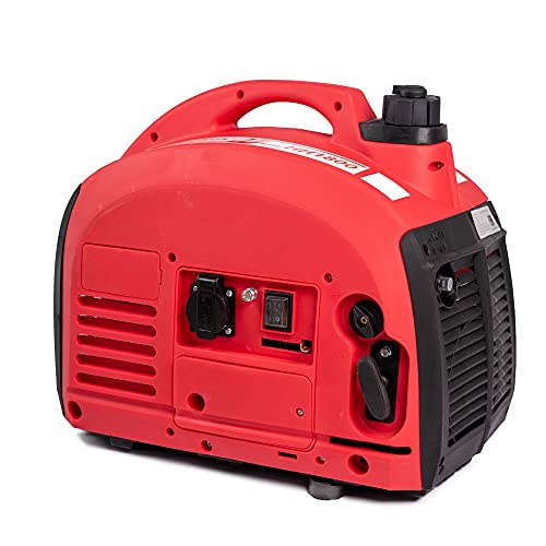 Amc Generatore Di Corrente Inverter Silenziato, 750W Motore 2 Tempi Comodo E Leggero, 1 Presa 230V, Interruttore Sovraccarico,Da Campeggio,Giardino,Me