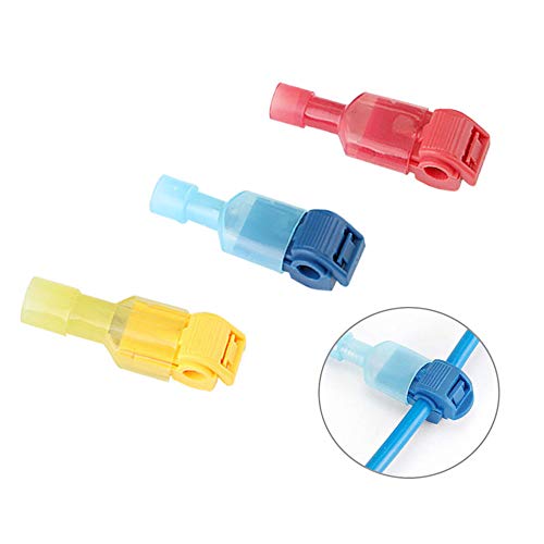 Aiqeer 200 Pezzi T-Tap Connettore Terminale Kit, T-Tap Filo Elettrico Connettore, T-Tap Rapido Connettore E Isolato Maschio Spade Connettore Kit (Ross
