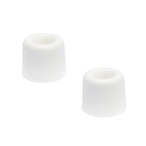 Sossai® 2 X Fermaporta Nts | Modello: Anke | Altezza: 24 Mm | Ø: 30 Mm | Colore: Bianca | Da Avvitare (Viti E Tasselli Inclusi) | Montaggio A Paviment