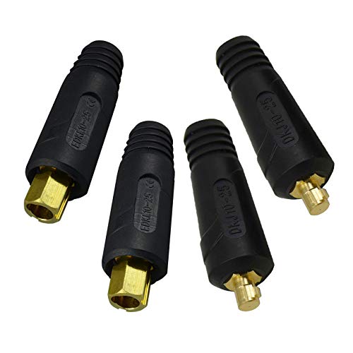 Riverweld Cavo Di Saldatura Tig Pannello Connettore-Spina Dkj10-25 E Edkl10-25 200Amp Raccordo Rapido 4 Pezzi