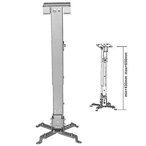 Maclean Mc-581 Supporto Staffa Proiettore Da Soffitto Universale Regolabile Inclinabile Carico Max 20Kg