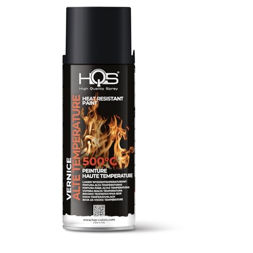 Hqs Bomboletta Di Vernice Spray 400 Ml Resistente Alle Alte Temperature (Nero Opaco)