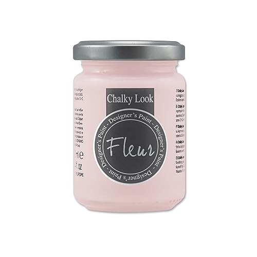 Fleur Designer'S Paint | Pittura Ad Acqua, Effetto Gesso Naturale, Extra Opaca, Fleur Chalky F19, Colore Pink Rococò, Made In Italy, Formato Da 130 Ml