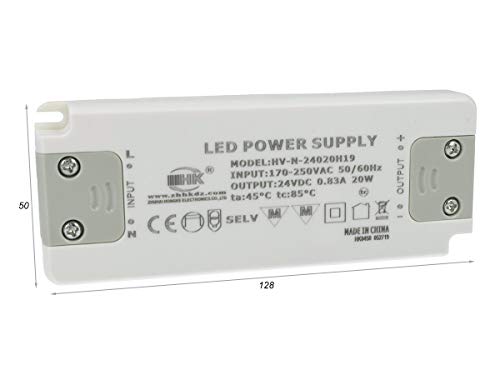 Ledlux Cv8220 Alimentatore Trasformatore Cv 20W 24V 0,83A Super Slim Solo 16Mm Spessore