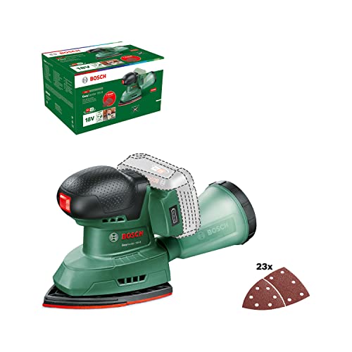 Bosch Home And Garden Levigatrice Palmare A Batteria Easysander 18V-8 (Senza Batteria; 18 Volt System; Per Lavorazione Del Legno; 3 Fogli Abrasivi; 20