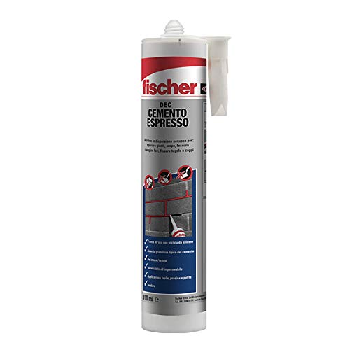 Fischer Dec Cemento Espresso, Sigillante Per La Riparazione E Riempimento Di Crepe Giunti Interni Ed Esterni, Uso Con Pistola Da Silicone, 522431, 24