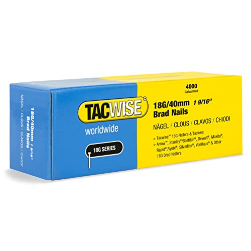Tacwise 1714 Chiodi Brad Galvanizzati Tipo 18G / 40 Mm, Confezione Da 4000