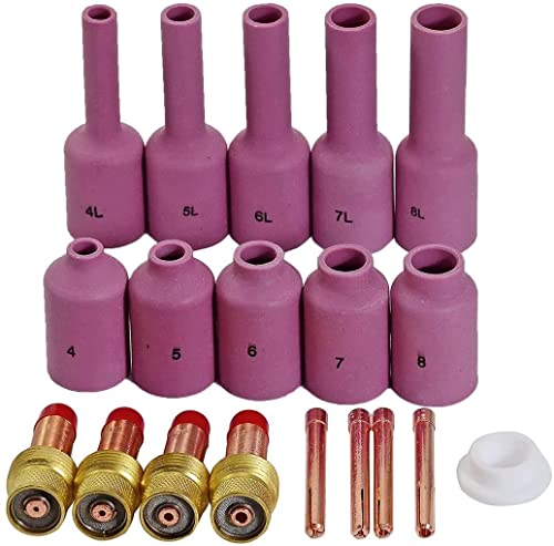 Riverweld Tig Kit E Tig Torcia Di Consumo Accessori Fit Kit Db Sr Wp 17 18 26 Serie (19Pz Assortiti)