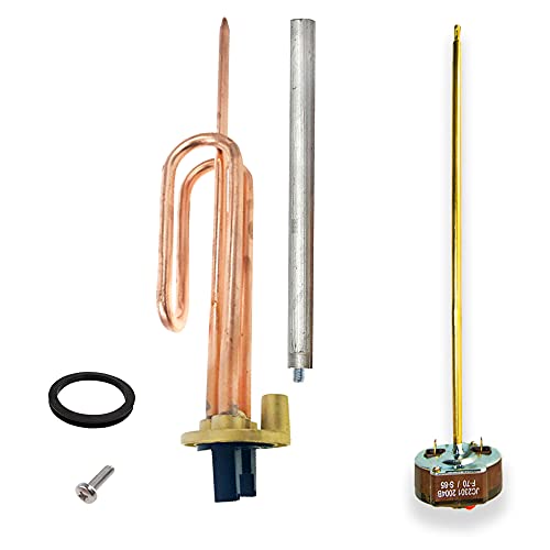 Kit Di Resistenza Alla Curva Della Flangia Termica Elettrica + Anodo Magnesio + Guarnizione In Gomma + Vite Di Fissaggio, 1500W, Include Termostato Ad