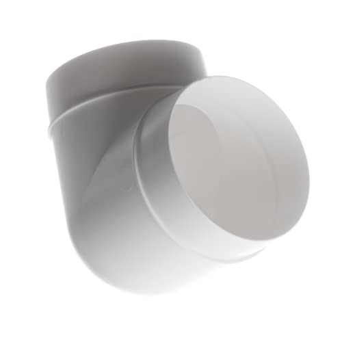 Ø 100Mm Curva 90° Per Tubo Tondo - Raccordo Per Tubi Di Ventilazione - Plastica Pvc