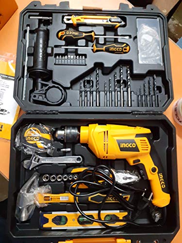 Ingco Hkthp11021 Trapano 650 W Con Valigetta E 101 Accessori Inclusi