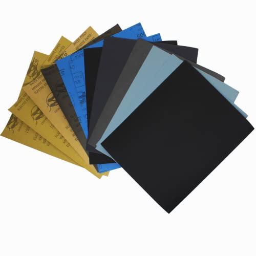 Feihu- 230X280Mm Sandpaper 400 800 1200 2000 3000-10 Pieces Of Sandpaper, Professional Sandpaper Set, Dry Wet Paper Sandpaper For Cars, Wooden Furnitu