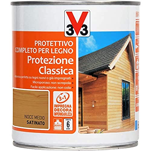 V33 Protettivo Completo Per Legno A Solvente 6 Anni Protezione Classica