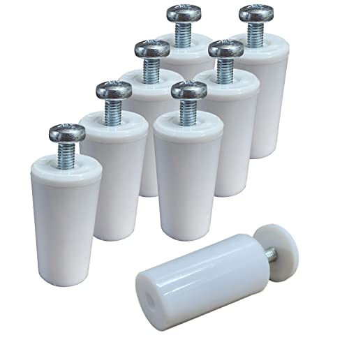 8 Fermi Per Tapparelle Bianchi 40 Mm Per Tapparelle Pvc. Ogni Fermo Finestra Comprende Tutto Il Necessario Per Il Montaggio, Rondelle E Viti. Blocca T