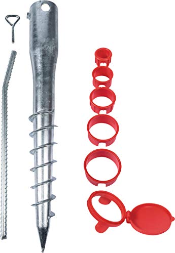 Meister 9979400 - Set Di 8 Manicotti Per Tubi Con Diametro Di 26-64 Mm, Zincati A Fuoco, Per Ombrelloni E Manicotti Di Innesto