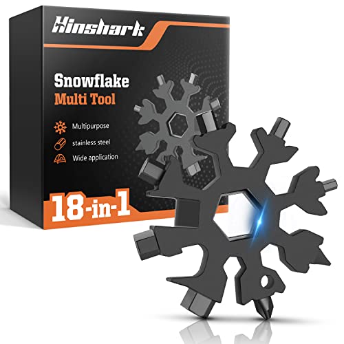 Hinshark Regalo Uomo, Regalo Festa Del Papà, 18-In-1 Multi-Tool Snowflake Multiuso Gadget Utili, Idee Regalo Uomo Regali Per Lui/Papà, Regalo Uomo Com