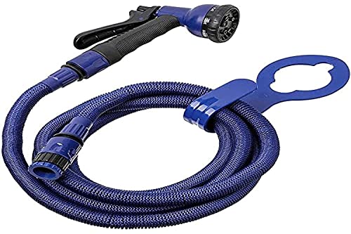 Tatay Tubo Irrigazione Estensibile Superflex 7,5 M, Leggero, Pistola Per Irrigazione A 8 Posizioni, Connettore Universale, Raccordo Per Rubinetto Da 3