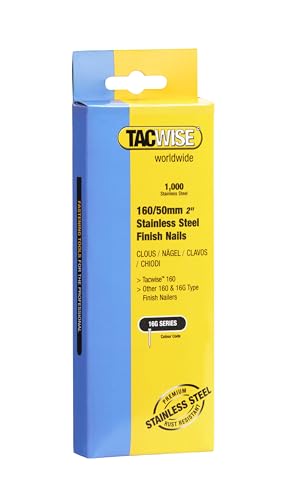 Tacwise 1098 Chiodi Di Finitura In Acciaio Inossidabile Tipo 16G / 50 Mm, Confezione Da 1000