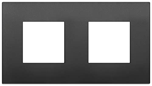 Vimar 19643.71 Arkeé Placca Classic 4 Moduli (2+2 Interasse 71 Mm), Tecnopolimero, Nero