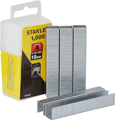Stanley 1-Tra208T Graffette Tipo A, 12 Mm, Set Di 1000 Pezzi