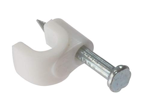 Forgefix Rcc45W - Ferma Cavi Rotondo, Colore: Bianco