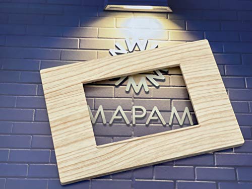 Placche Compatibili Vimar Plana 2 3 4 7 Posti (4 Posti, T17 - Legno Chiaro Abete)