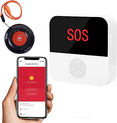 Tuya Wifi Smart Sos Emergency Alarm Beeper Botón De Llamada De Emergencia Para Personas Mayores Conexión Remota De Teléfono Móvil 1 Botón De Pánico So