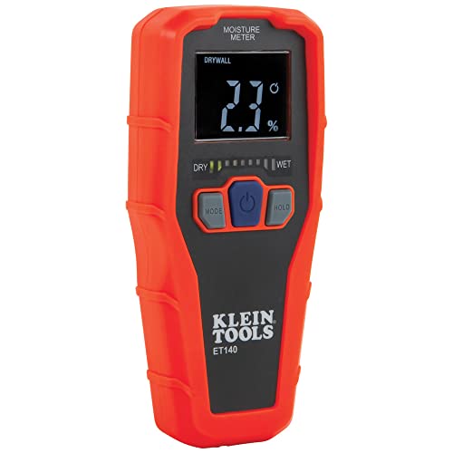 Klein Tools Pinless Meter Per Umidità Non Distruttiva Cartongesso, Legno E Muratura Rileva Fino A 3/4" Sotto La Superficie Et140
