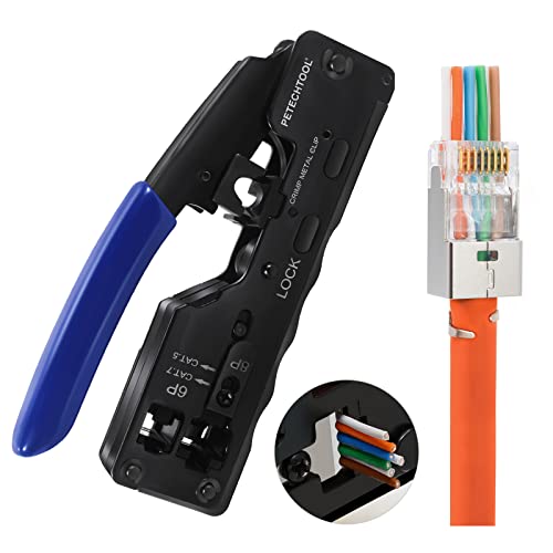 Pinza Crimpatrice Rj45 Cat7 Per Connettore Passante Rj45, Rj12 E Rj11, Crimpatrice Rj45 Professionale