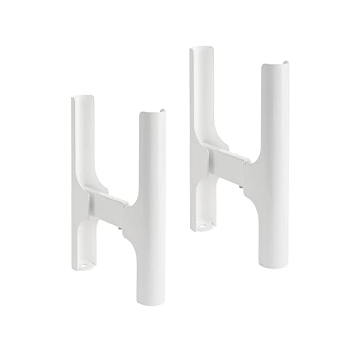 Piedino Universale Per Radiatori Tubolare A Colonna Da 2 Colonne - Portata Massima 200 Kg - Colore Bianco - 2 Pezzi