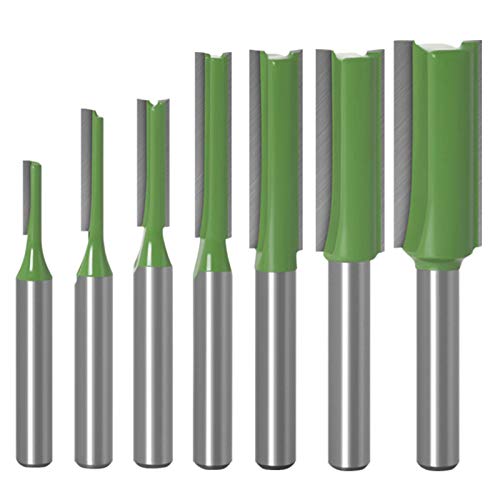 Wsoox 6Mm Gambo Fresa Set 7Pcs Fresa Per Scanalature Frese Lavorazione Del Legno Fresa Punte Dritte Per Legno Frese Per Router Bit