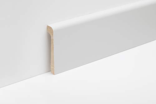 Copri Battiscopa In Mdf Bianco | Asta Da 240 Cm