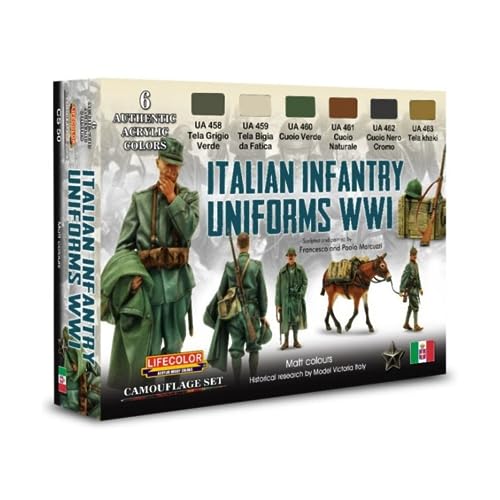Lifecolor Set Di Colori Acrilici Cs50 Italian Infantry Uniforms Wwi