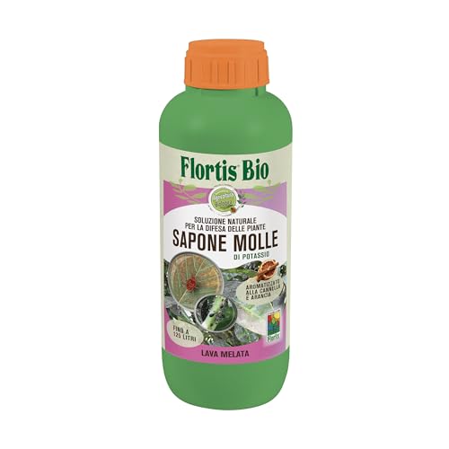 Flortis, Sapone Molle, A Base Vegetale, Agisce Contro Insetti A Cuticola Morbida E Acari, Formato Da 1000 Ml