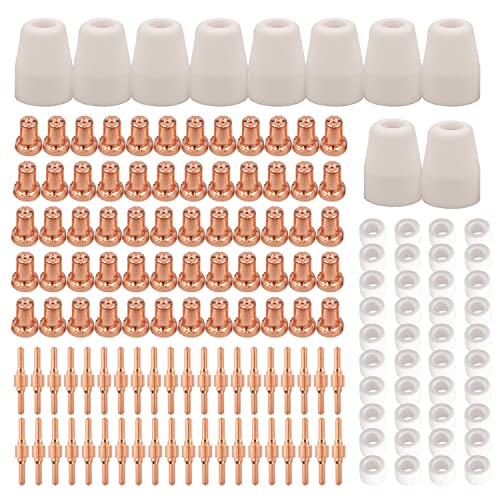 Kerue 150Pcs Pt-31 Esteso Aria Plasma Taglio Ugello Elettrodo Consumabili Fit Cut-40 Cut-50D Ct-312