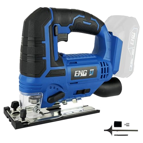 Eng Pro Seghetto Alternativo A Batteria|Linea Professionale A Batteria One4All 20V |Profondità Taglio 80 Mm Legno, 12 Mm Alluminio, 5 Mm Acciaio|Tagli